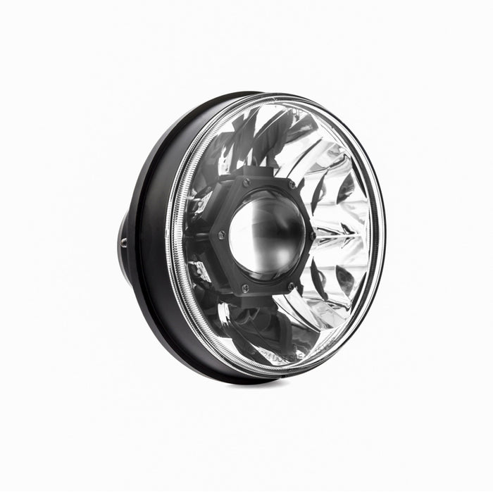 Phares à LED Pro DOT Gravity de 7 po pour Jeep JK 07-18 de KC HiLiTES (pas pour Rubicon/Sahara) (système de paire)