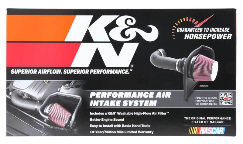 Kit d'admission d'air hautes performances K&amp;N 19-20 Jeep Cherokee L4-2.4L