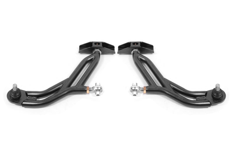 Bras de suspension inférieurs réglables BMR 10-14 Ford Mustang avec embout en Delrin/rotule de 18 mm de hauteur - Black Hammertone