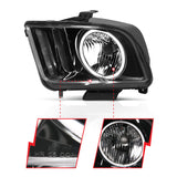 Phares en cristal ANZO 2005-2009 Ford Mustang avec halo noir (CCFL)