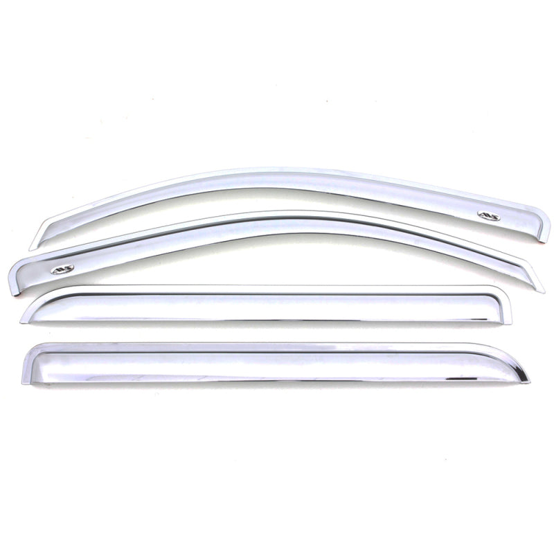 Déflecteurs de vitres avant et arrière AVS 16-18 Nissan Titan XD Crew Cab Ventvisor 4 pièces - Chrome