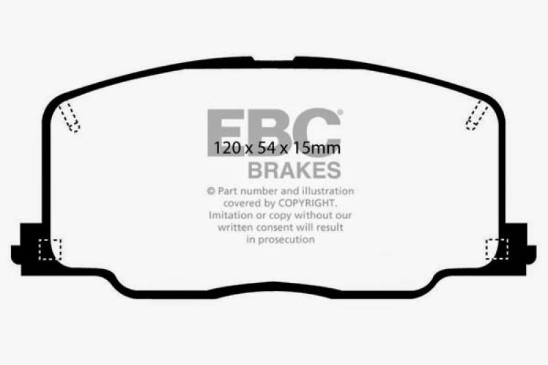 Plaquettes de frein avant Redstuff EBC 90-91 Lexus ES250 2.5