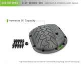 Cache différentiel DV8 Offroad HD Dana 35 en fonte grise avec revêtement en poudre