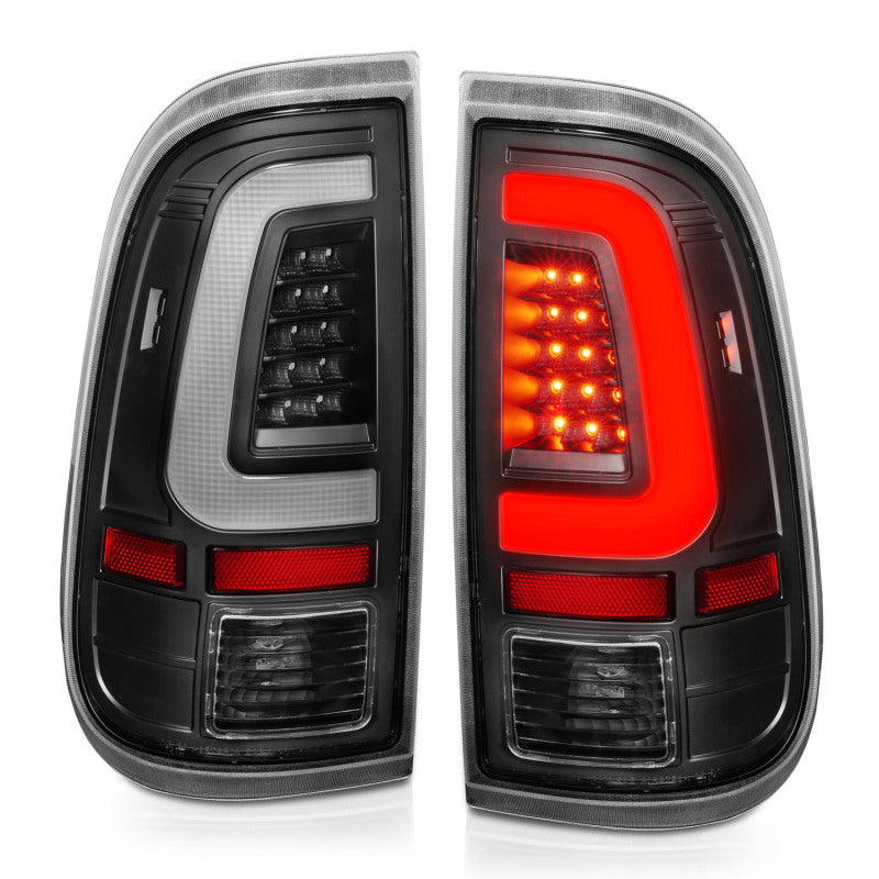 ANZO 2008-2016 Ford F-250 LED Taillights Black Housing Clear Lens (Pair)