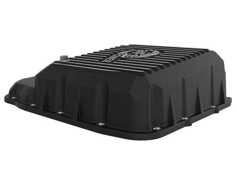 Carter de transmission aFe (noir avec ailettes usinées) 13-19 Dodge Diesel Trucks L6-6.7L (td)