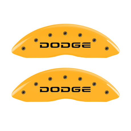 Couvre-étriers MGP 4 gravés F &amp; R Broken D/Dodge finition jaune noir Char 2006 Dodge Durango
