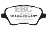 Plaquettes de frein avant EBC Bluestuff pour Ford Fiesta (MK7) 2017+