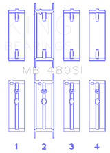 Ensemble de roulements principaux King Buick V6