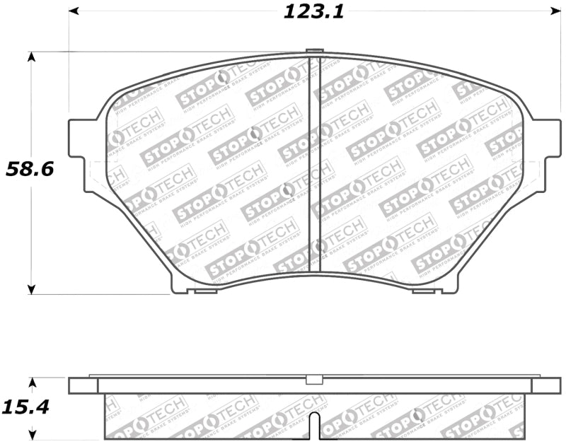 Plaquettes de frein avant StopTech Street Touring 01-05 Miata avec suspension sport D890