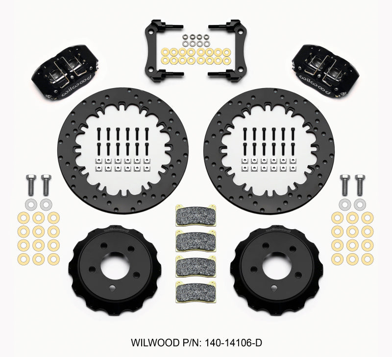 Wilwood Dynapro Radial Rear Drag Kit 12.90in Drilled 15-23 Mustang