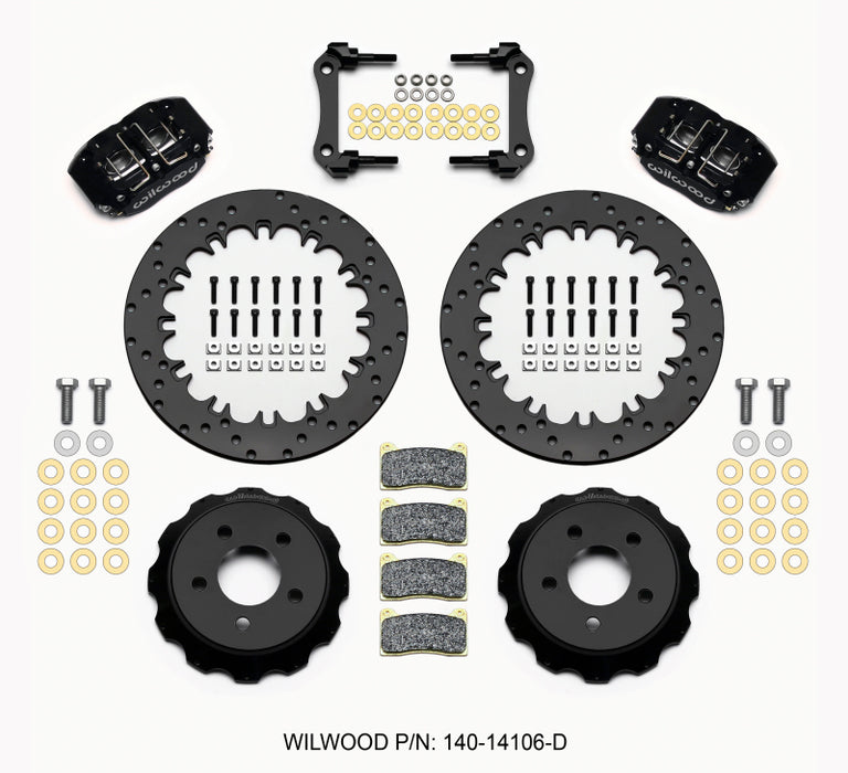 Kit de frein arrière radial Wilwood Dynapro 12,90 pouces percé Mustang 2015 et plus