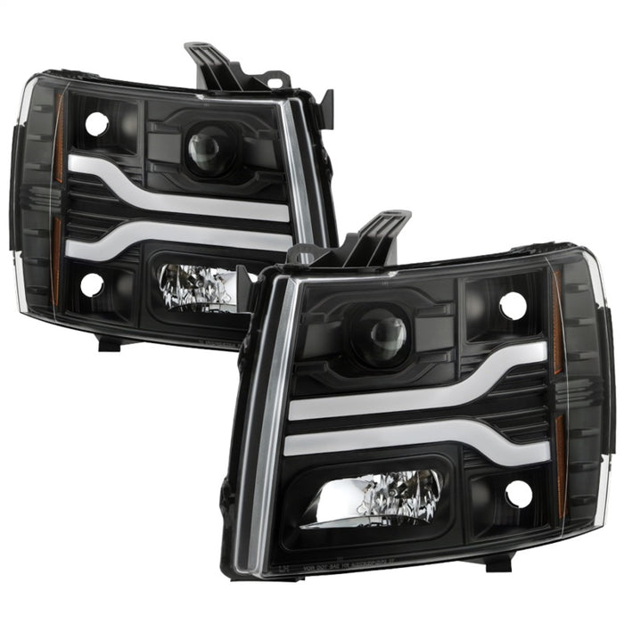 Phare antibrouillard à DEL noir pour Chevy Silverado 1500 07-13/2500HD/3500HD 07-14 PRO-YD-CS07V3PL-BK