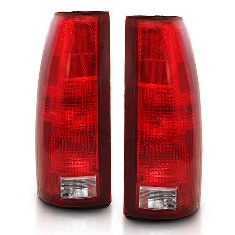 Feu arrière ANZO 1988-1999 Chevy C1500, lentille rouge/transparente avec circuit imprimé (remplacement OE)