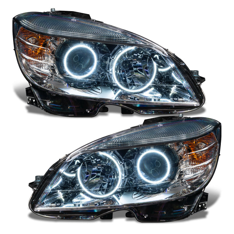 Oracle 08-11 Mercedes Benz C-Class Pre-Assembled Headlights - Chrome Housing - White