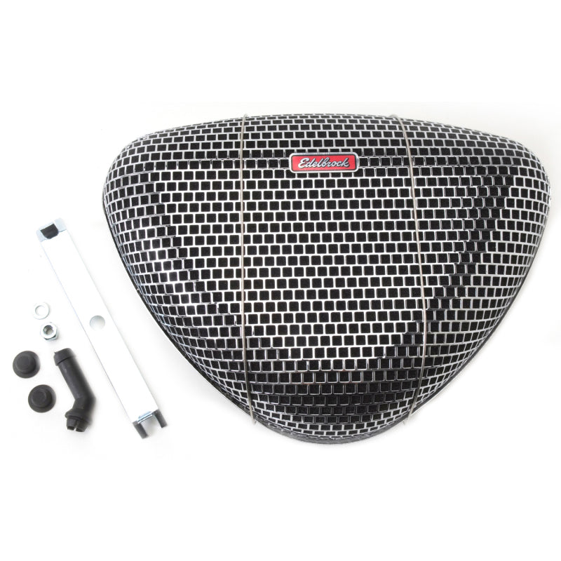 Filtre à air Edelbrock Pro-Flo série 1000 avec dessus triangulaire en acier 11 375 po x 8 375 po x 3 po Chrome