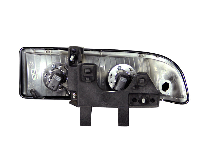 Phares en cristal ANZO 1998-2005 Chevrolet S-10 Noir