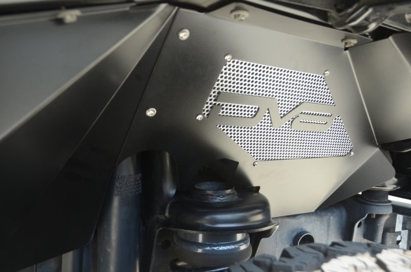 Garde-boue intérieur avant en aluminium DV8 Offroad 07-18 Jeep Wrangler JK - Noir