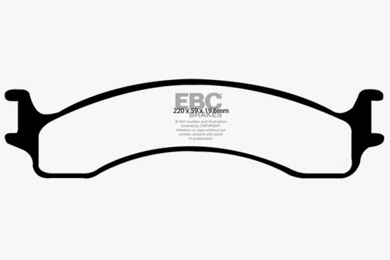 Plaquettes de frein avant extra-robustes EBC 00-02 pour Dodge Ram 2500 Pick-up 5.2 2WD