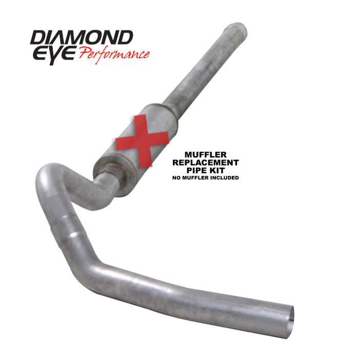 Diamond Eye KIT 4in CB SGL MFLR RPLCMENT PIPE AL CHEVY/GMC 6.6L 2500/3500 2006-2007.5