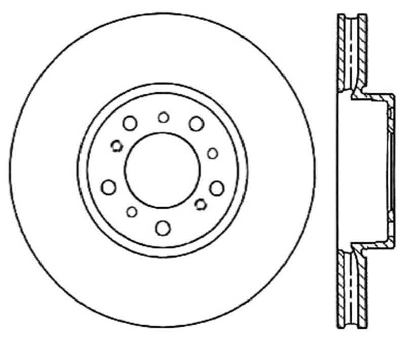 Rotor cryogénique fendu avant droit StopTech Power Slot pour BMW (E46)