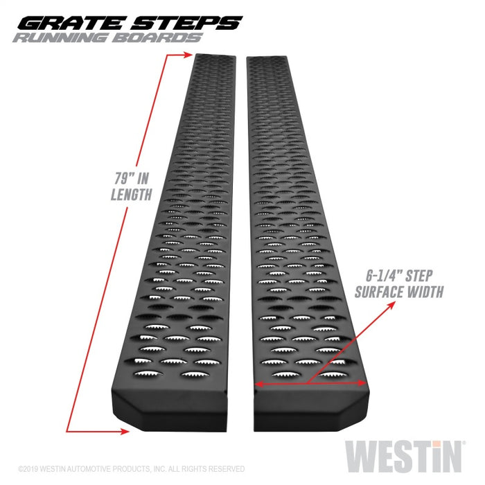 Marchepieds Westin Grate Steps 79 po – Noir texturé