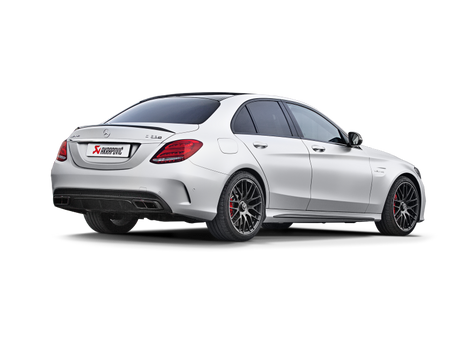 Arrière de catalyseur Akrapovic 15-17 AMG C63 Estate Evolution Line (titane) avec embouts en carbone (tuyau de liaison requis)