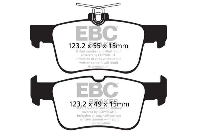 Plaquettes de frein arrière EBC 13+ Ford Fusion 1.6 Turbo Yellowstuff