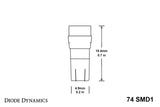 Diode Dynamics 74 SMD1 LED - Ambre (paire)