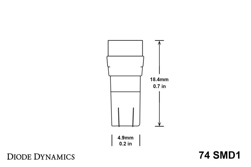 Diode Dynamics 74 SMD1 LED - Ambre (Simple)