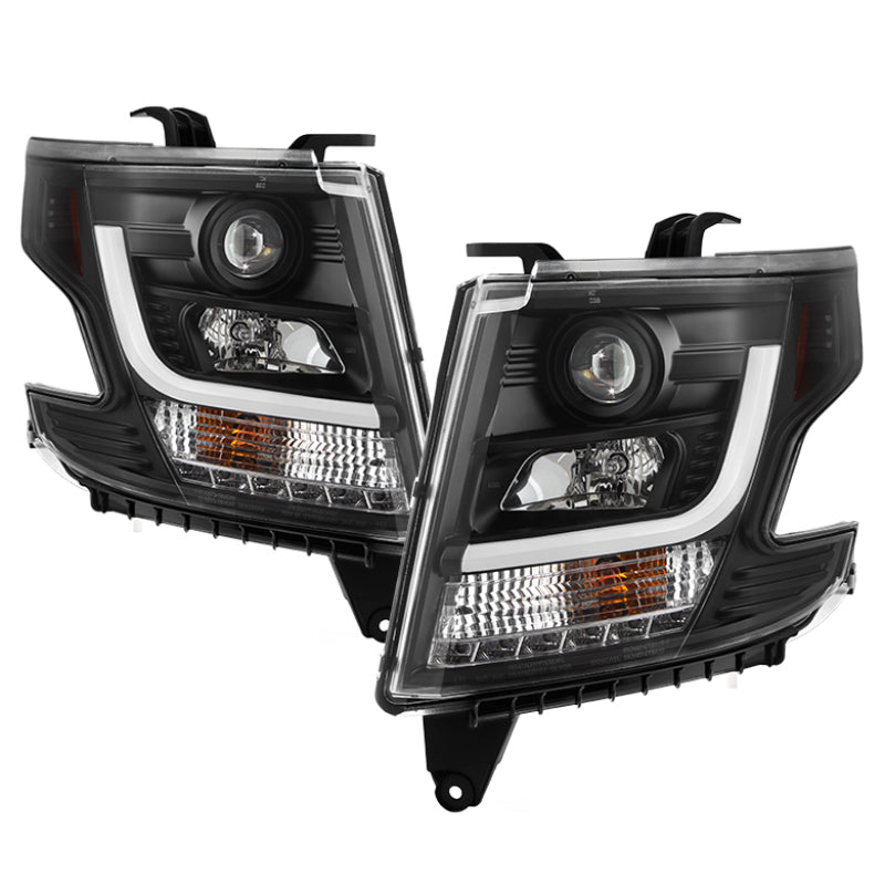 Phares de projecteur Spyder Chevy Tahoe / Suburban 2015-2016 - DRL LED - Noir PRO-YD-CTA15-DRL-BK
