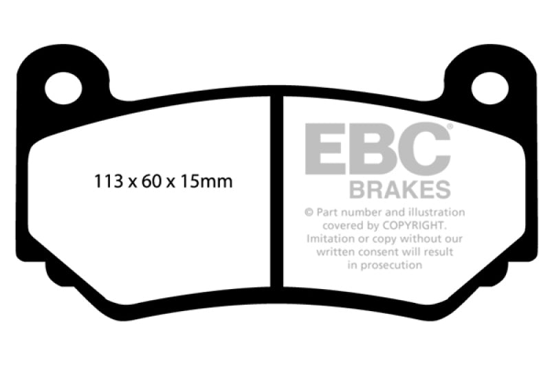 Plaquettes de frein avant EBC Greenstuff pour Lotus Exige 1.8 Supercharged (240) 08-11