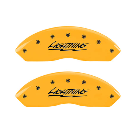 Couvre-étriers MGP 4 gravés avant et arrière finition jaune éclair noir Char 2000 Ford F-150