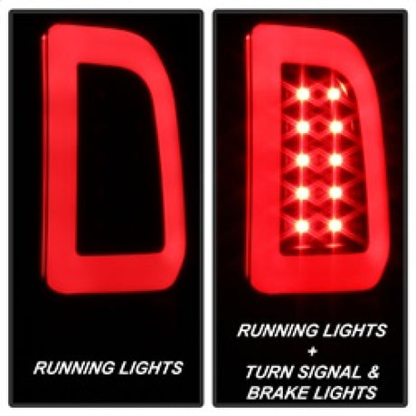 Feux arrière à LED Spyder 97-03 Ford F150 Style F250/350 V3 - Noir ALT-YD-FF15097V3-LBLED-BK