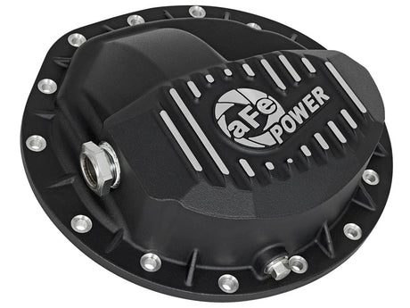 Couvercle de différentiel arrière aFe Power Pro Series noir avec ailettes usinées 16-17 Nissan Titan XD (AAM 9.5-14)