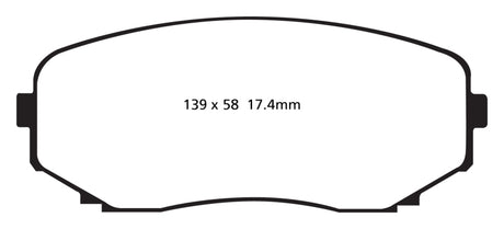 Plaquettes de frein avant EBC 11-14 Ford Edge 2.0 Turbo Redstuff