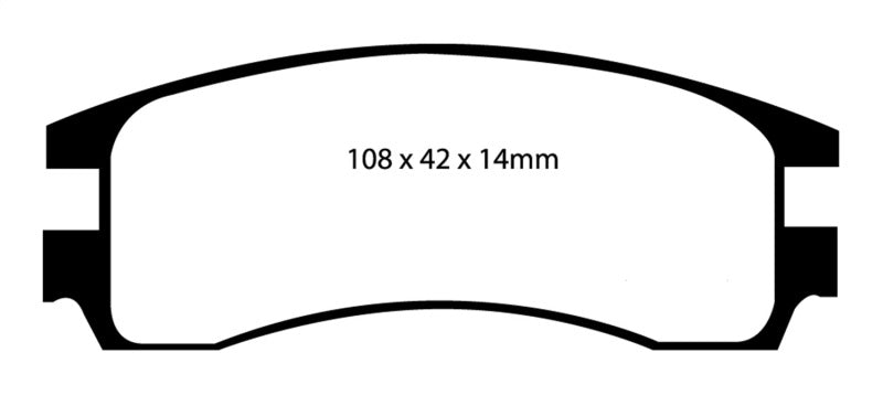 Plaquettes de frein arrière Redstuff EBC 00-05 Buick Le Sabre (FWD) 3.8 (roues de 15 pouces)