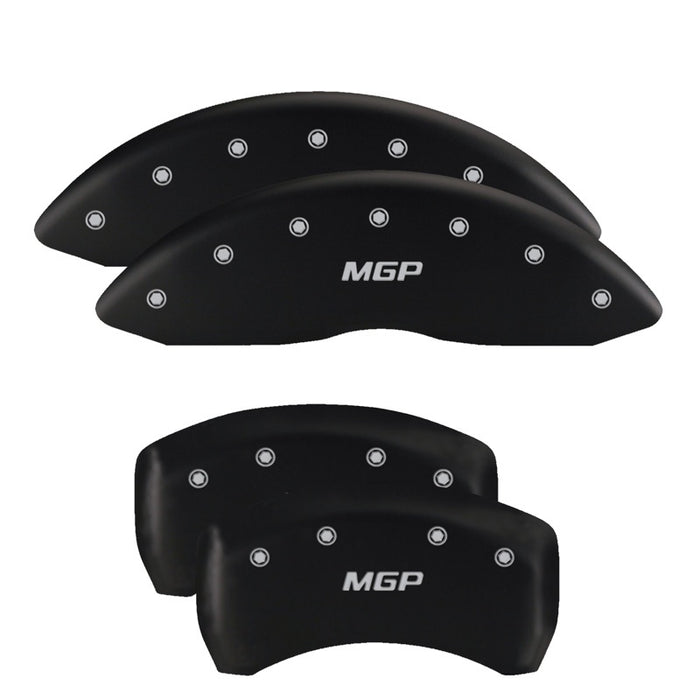 MGP 4 Caliper Covers Engraved Front & Rear Lincoln Red finish silver ch