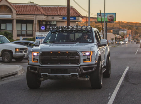 Barre lumineuse suspendue à DEL KC HiLiTES 17-18 Ford Raptor 57 po Pro6 Gravity à 9 lampes et faisceau combiné de 180 W