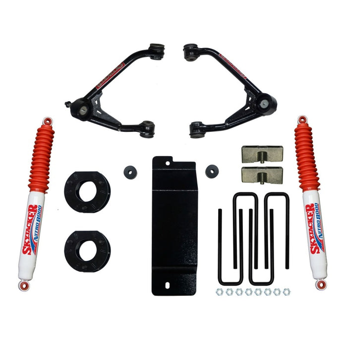 Skyjacker 2007-2013 GM 1500 4WD 3,5-4 pouces UCA Lift Kit avec amortisseurs arrière Nitro 8000