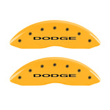 MGP Front set 2 Caliper Covers Engraved Front With out stripes/Dodge Yellow finish black ch