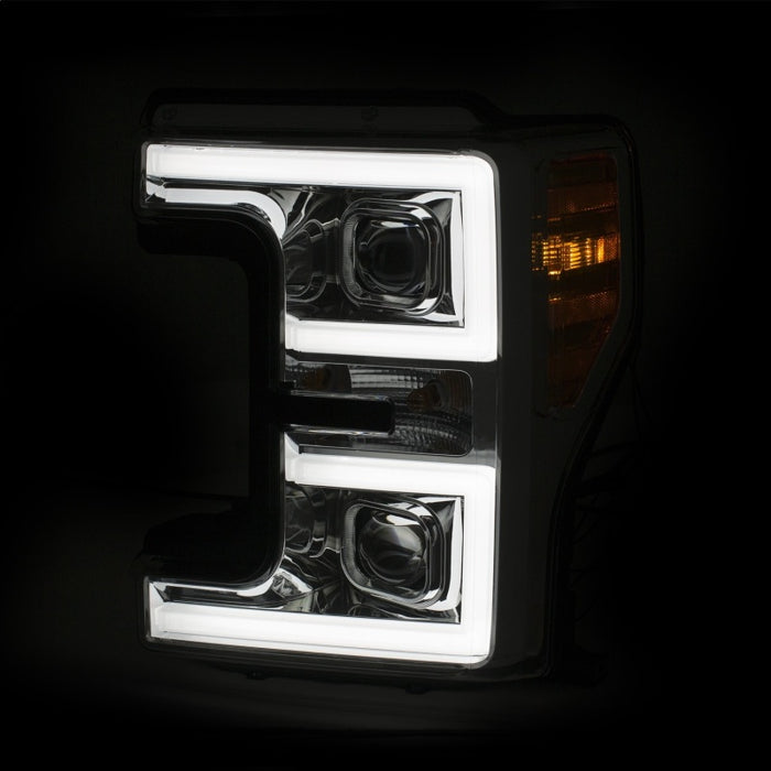 Phares à LED ANZO 17-18 Ford F-250 Super Duty Phare à LED de style planche Chrome (paire)