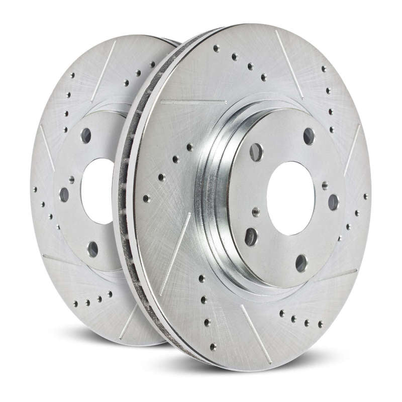 Power Stop 12-19 Hyundai Accent Rear Evolution Drilled & Slotted Rotors - Pair