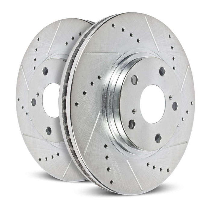 Power Stop 08-14 Cadillac CTS Rear Evolution Drilled & Slotted Rotors - Pair