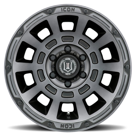 ICON Thrust 17x8.5 5x4.5 0mm Offset 4.75in BS Smoked Satin Black Tint Wheel