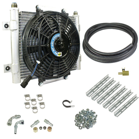 Refroidisseur d'huile de transmission BD Diesel Xtruded - Conduites de refroidisseur de 3/8 pouces