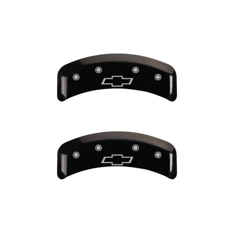 Couvre-étriers MGP 4 gravés avant et arrière avec nœud papillon finition noire argent ch