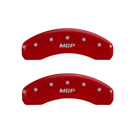Couvre-étriers MGP 4 gravés avant et arrière, finition rouge MGP, caractères argentés, Tesla S 2018