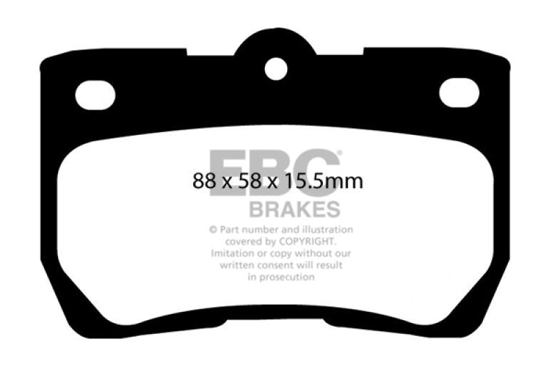 Plaquettes de frein arrière EBC 06-07 Lexus GS300 3.0 Greenstuff