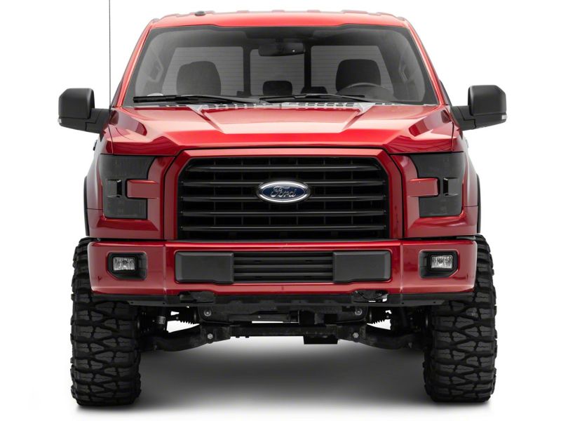 Phares Raxiom 15-17 Ford F-150 Axial OEM Style Rep - Boîtier chromé - Lentille fumée