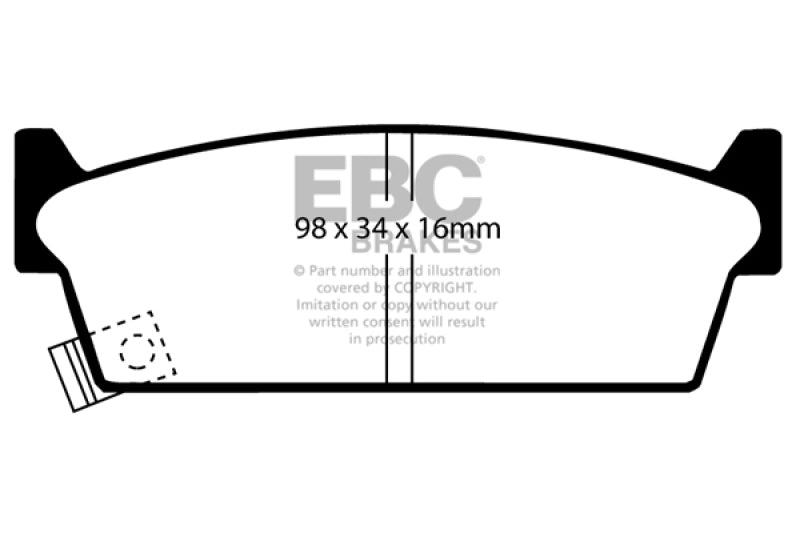 Plaquettes de frein arrière Redstuff EBC 90-93 Infiniti M30 3.0